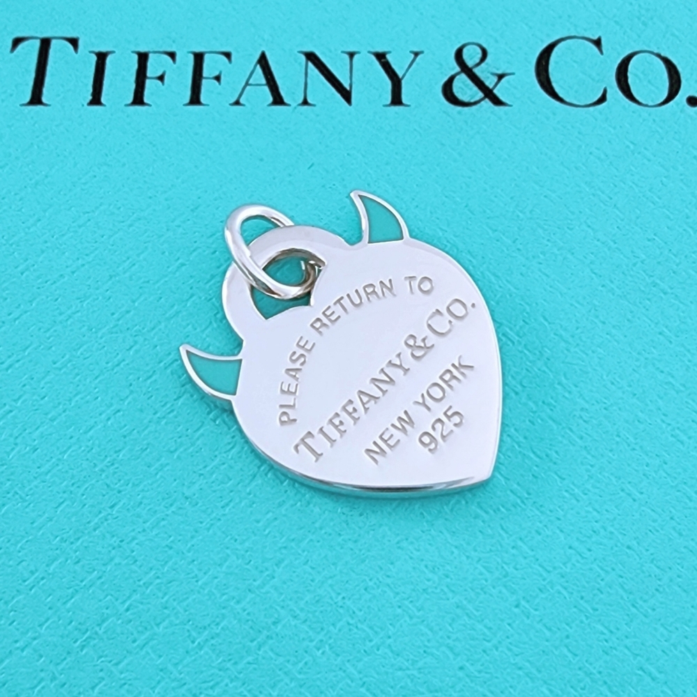 Tiffany & Co. Blue Horn Devil Heart Charm